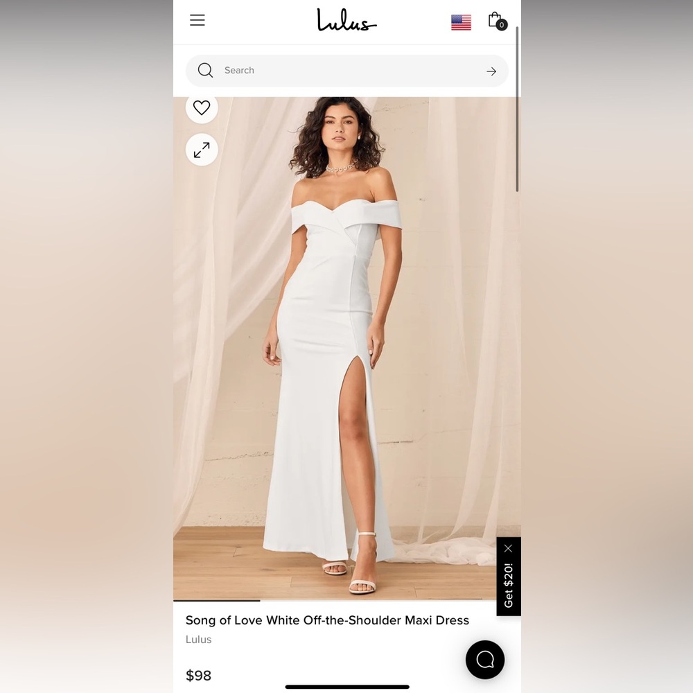 Lulu’s off the shoulder dress